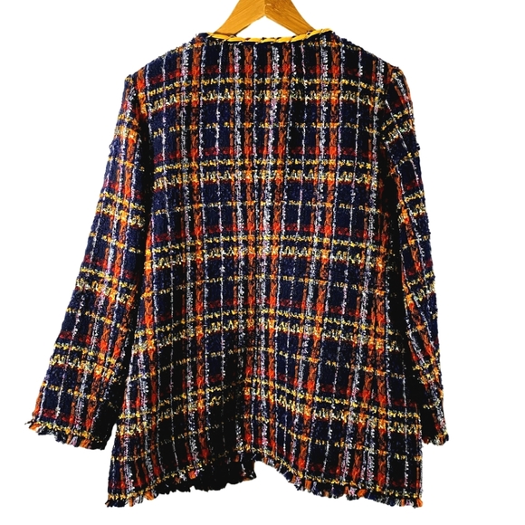 NWT Chico's Mid-length Tweed Open-Front Petite Jacket Size 8-10P / Small - Picture 4 of 13